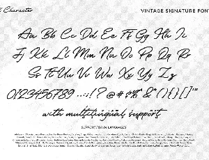 Vintage Signature font