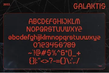 Galaktis - Futuristic Display Fonts