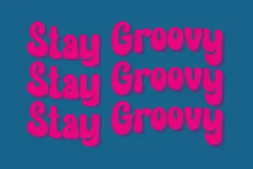 Rose Gold - Groovy Font