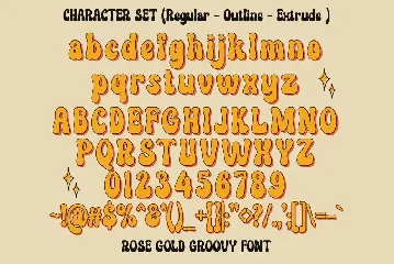 Rose Gold - Groovy Font