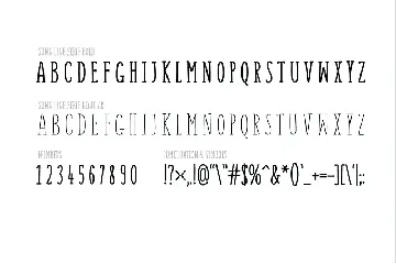 SUNN Line Serif Caps Only Font