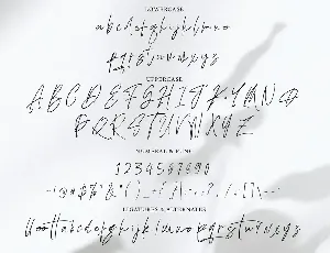 Adustine - Handwritten Signature font