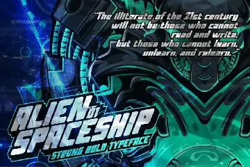 AN Alien Spaceship - Strong Bold Font