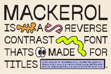 Mackerol modern Logo font