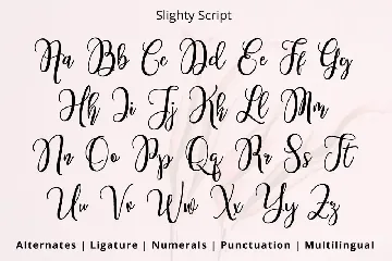 Slighty Script font