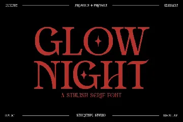 Glow Night Stylish Serif Font