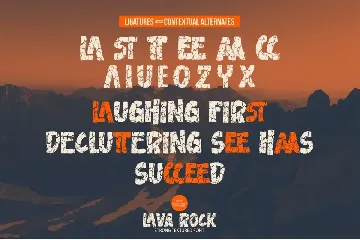 Lavarock - Textured Sans font