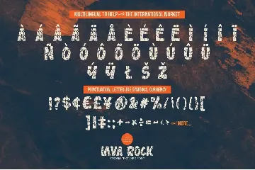 Lavarock - Textured Sans font