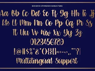 Bohemia a Script with Swash font