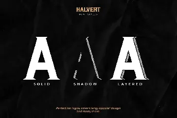 Halvert-Layered Display Font