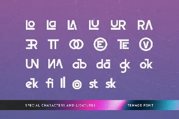 Tenage - Modern Font