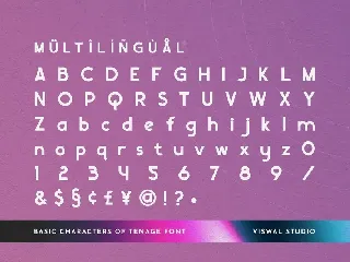 Tenage - Modern Font