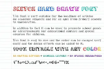 Sketch Hand Drawn Font