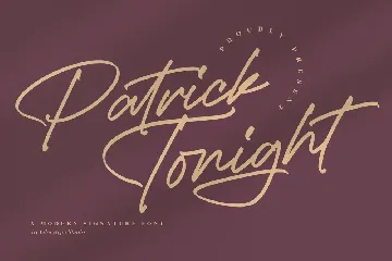 Patrick Tonight Signature Font