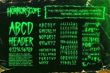 HorrorScope - A Hand-made Horror Font