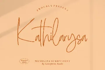 Kathilarysa Monoline Script Font