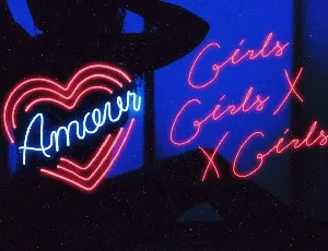 Retro Neon Font - Script Style