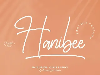 Hanibee Monoline Script Font