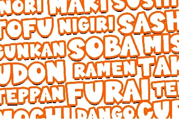 Sushi Moshi - Delicious Display Font