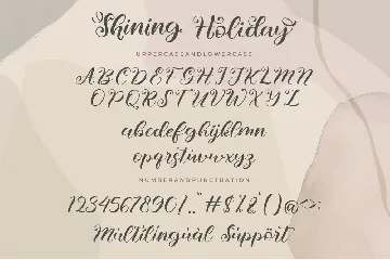 Shining Holiday font