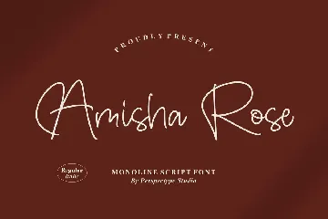 Amisha Rose Monoline Script Font