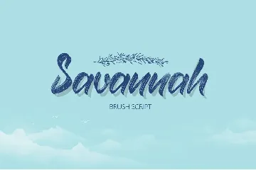 Savannah Brush Script Font