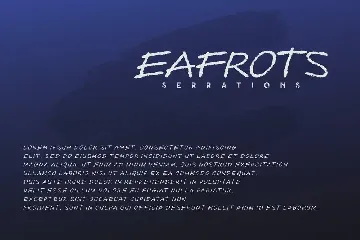 Eafrots Serrations - Brush Font