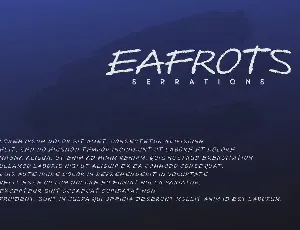 Eafrots Serrations - Brush Font