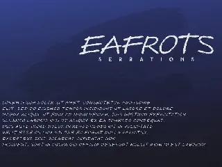 Eafrots Serrations - Brush Font