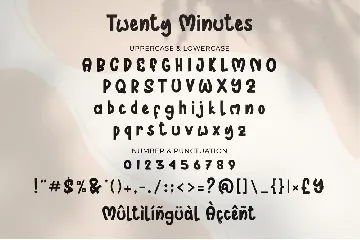 Twenty Minutes - A Handwritten Font