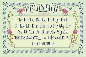 Pruistine Art Nouveau Display Typeface font