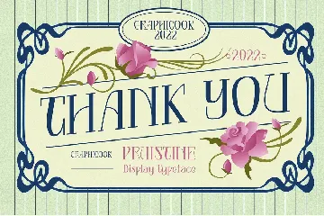 Pruistine Art Nouveau Display Typeface font