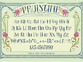 Pruistine Art Nouveau Display Typeface font