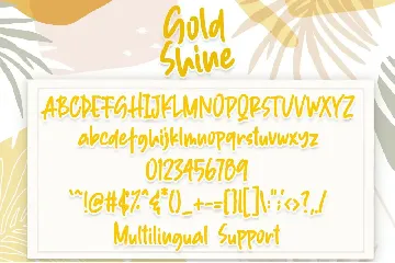 Gold Shine font