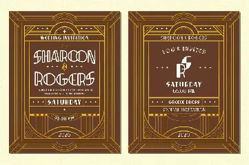 Indentia - Art Deco Typeface font