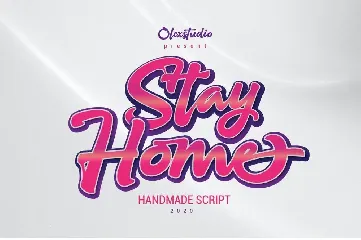 STAY HOME - Script font