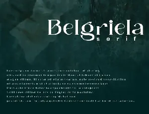 Belgriela - Serif Font