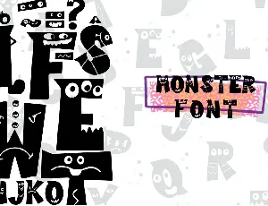 Cutie Monster - Monster Font