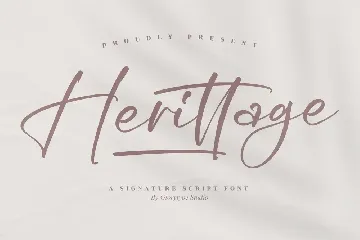 Heritage Signature Script Font