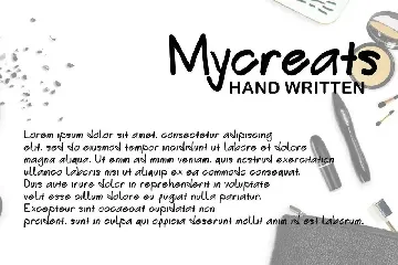 Mycreats - Handwritten Font