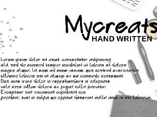 Mycreats - Handwritten Font