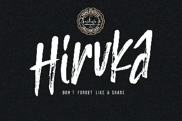 HIRUKA - Handbrushed Font