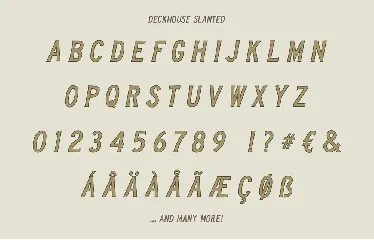 Deckhouse Slanted font