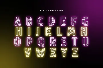 Party - Modern Fun Neon Font