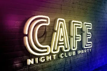 Party - Modern Fun Neon Font