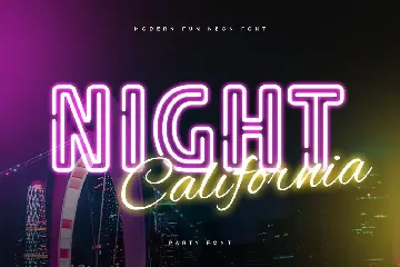 Party - Modern Fun Neon Font