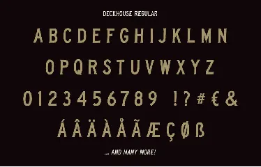 Deckhouse Regular font