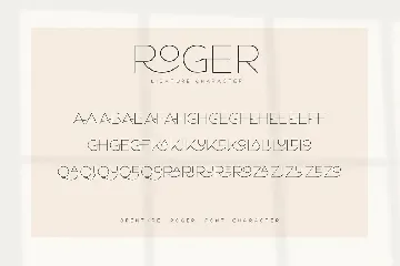 Roger - An Elegant Sans Serif font