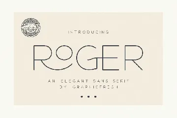 Roger - An Elegant Sans Serif font