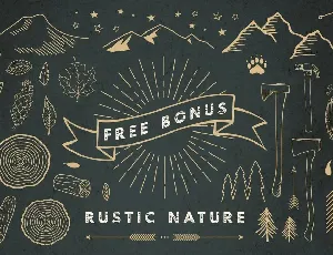 Timber Hitch Font + Bonus Nature Elements